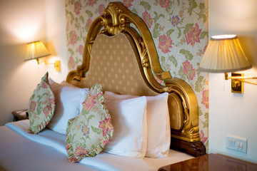 Bedroom in Chateau. Gold style © popovatetiana