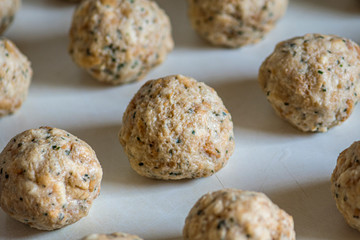bread Dumplings freshly prepared with herbs