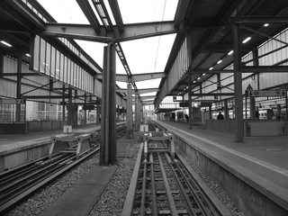Fototapeta na wymiar Train Station Bahnhof
