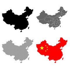 A set of detailed accurate vector maps of China