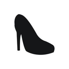 Shoe silhouette vector symbol high heel