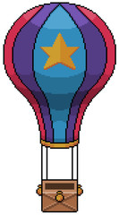  Pixel art balloon game item 8bit white background