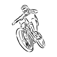 man riding a bike