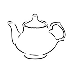 teapot on white background