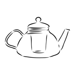 teapot on white background