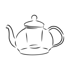 teapot on white background