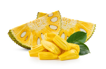 ripe Jackfruit isolated on white background