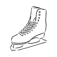 vector illustration of ice skates