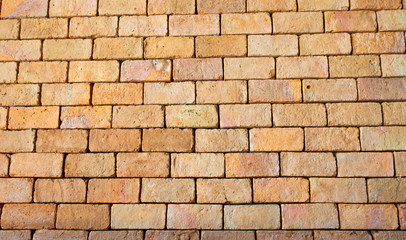 Background of red brick wall texture