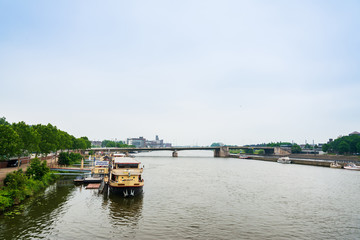 MAASTRICHT, THE NETHERLANDS - june 10, 2018: Street view of downtown in Maastricht, Netherlands.