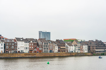 MAASTRICHT, THE NETHERLANDS - june 10, 2018: Street view of downtown in Maastricht, Netherlands.