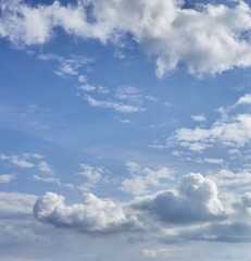 blue sky background with white clouds. Heaven texture