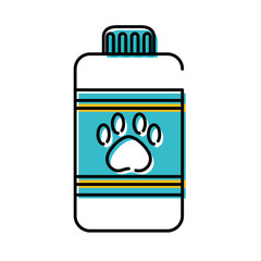 plastic pot with paw print mascot