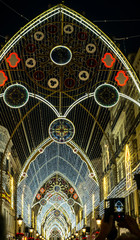 Christmas light show in the centre of Malaga