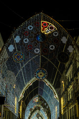 Christmas light show in the centre of Malaga