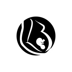 Pregnant logo template vector icon illustration design