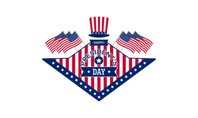 Happy Presidents Day America design background. Vector illustration