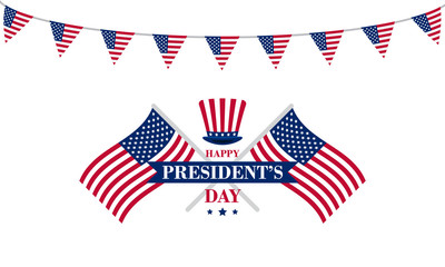 Happy Presidents Day America design background. Vector illustration