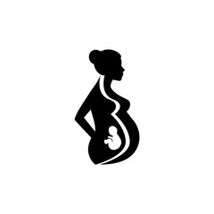 Pregnant logo template vector icon illustration design