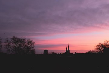 Fototapeta na wymiar sunrise city