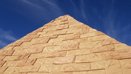 Fototapeta na wymiar Landscape with mountain with mini pyramids in Safari Sharm, Egypt