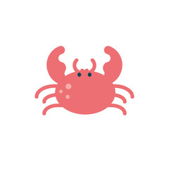 Isolated crab animal vector design