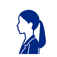 女性の横顔アイコン