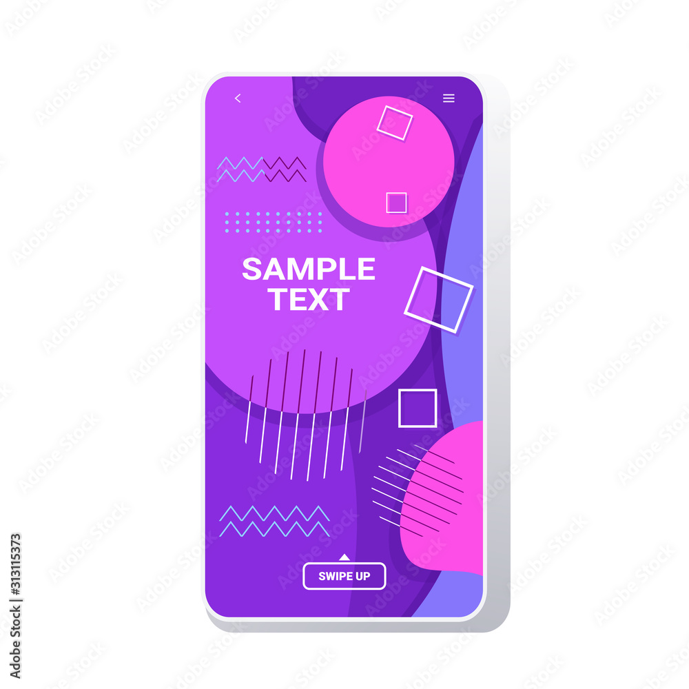 Poster web template dynamical colorful gradient abstract banner flowing liquid shape fluid color smartphone