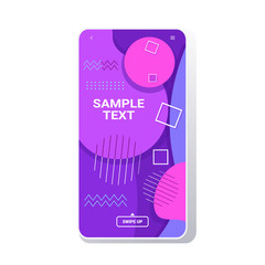 web template dynamical colorful gradient abstract banner flowing liquid shape fluid color smartphone screen online mobile app memphis style vector illustration