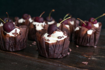 Black Forest Cupcakes with Sprinkles
