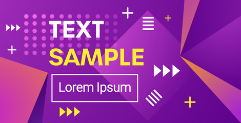 abstract background banner gradient minimal design cover template for decoration presentation poster memphis style horizontal copy space vector illustration