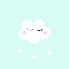 cloud star nursery pattern texture