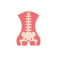 Isolated female bones icon vector design