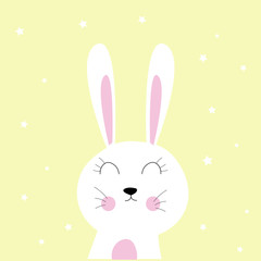 rabbit nursery decor art yellow