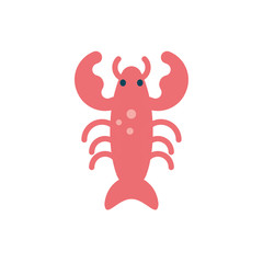 Isolated lobster animal vector design