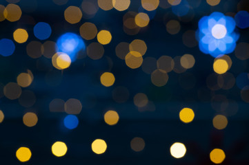 blurred lights on dark blue background, abstract background
