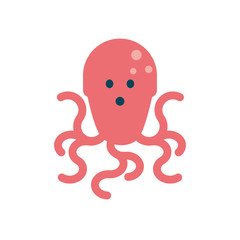 Isolated octopus animal vector design