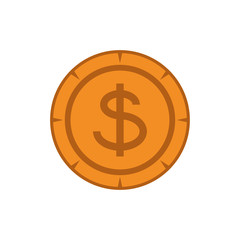 Isolated coin icon vector design