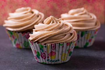Cupcakes on a colorful background