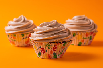 Cupcakes on a colorful background