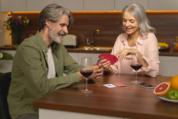 Male playing a game with his wife