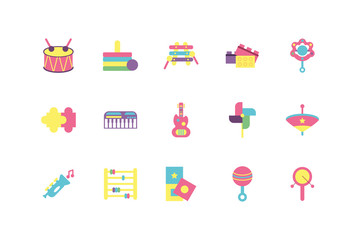 Isolated toys icon set vector design