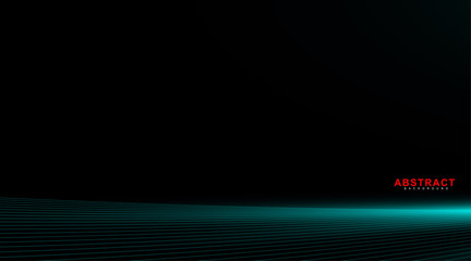 abstract vector black geometric background. blue line and dark space . New texture for your design.