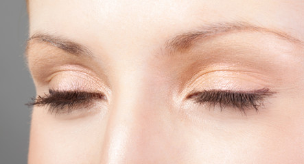 Close up of natural female eye