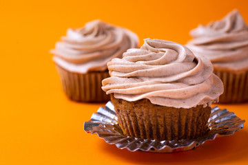 Cupcakes on a colorful background