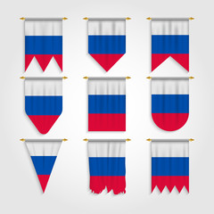 Russia Flag in Different shapes, Flag of Russia in Various Shapes