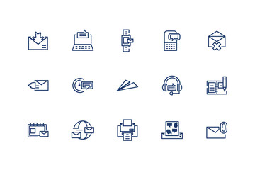 Isolated messages icon set vector design