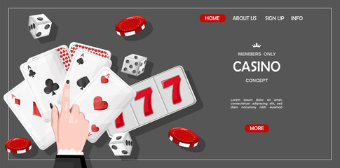 Casino site template concept for members only