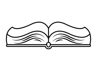 text book open school supply icon