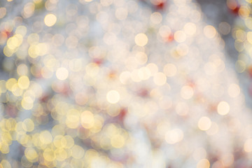 Fototapeta premium Abstract bright blured colored bokeh. Lights of the night city background.